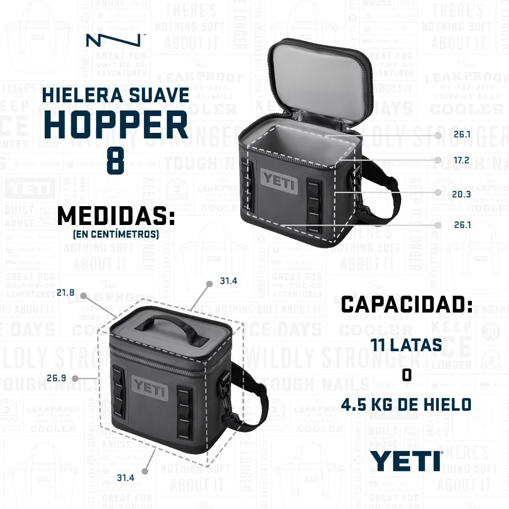 18060131269 HIELERA SUAVE HOPPER FLIP 8 NEGRO MARCA YETI