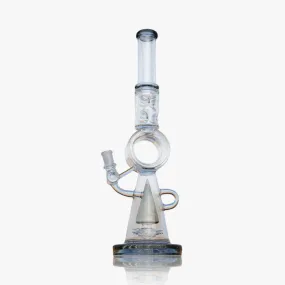 18.5" Recycler Style Donut Percolator Glass Water Pipe