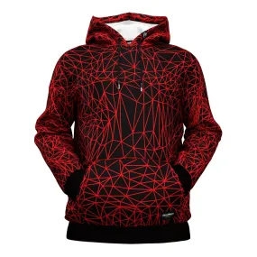 Abstract Red Polygons Hoodie