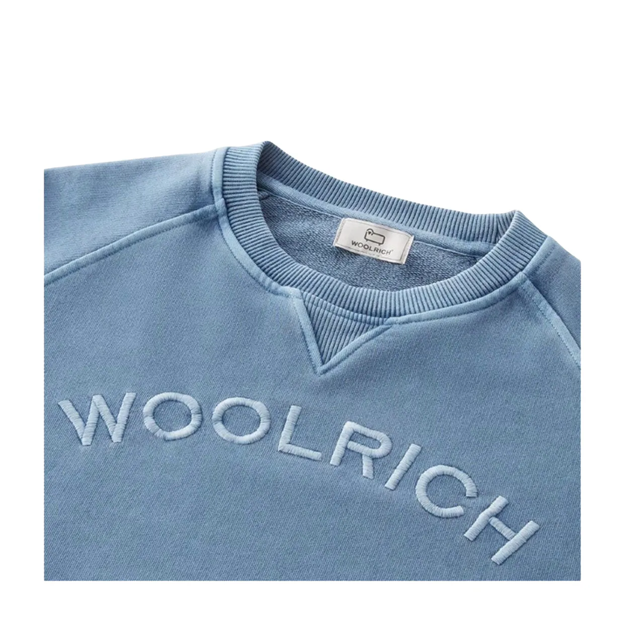 Felpa Uomo Woolrich Varsity Azzurro