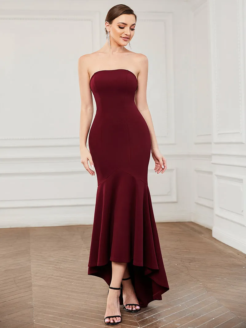 High Low Strapless Gown  Size Medium Style 00033