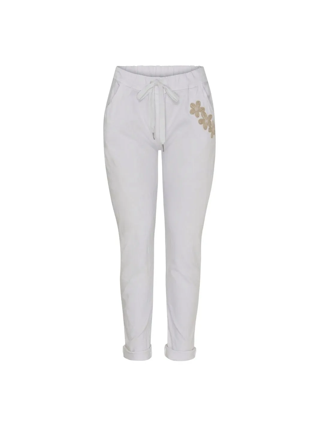 Marta du Chateau Talia pant white/beige flower