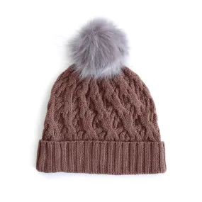 Uimi Brown Cable Beanie